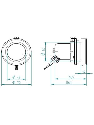 Прож. 4/4 Power LED 3.0, 11 Вт, 24 В DC, круг 72 мм, V4A, RGBW, 5 м кабель 2x0,75 мм2, BZ Прож. 4/4 Power LED 3.0, 11 Вт, 24 В DC, круг 72 мм, V4A, RGBW, 5 м кабель 2x0,75 мм2, BZ