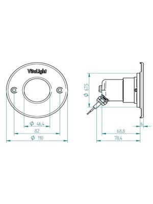 Прож. 3 Power LED 3.0, 10,8 Вт, 24В DC, круг 110 мм, V4A, красный, 5 м кабель 2x0,75 мм2 Прож. 3 Power LED 3.0, 10,8 Вт, 24В DC, круг 110 мм, V4A, красный, 5 м кабель 2x0,75 мм2
