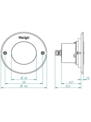Прожектор 16/4 Power LED 3.0, 43 Вт, 24В DC, круг 146 мм, V4A, монох. 3000К, 5 м кабель 2x1,5 мм2, RG Прожектор 16/4 Power LED 3.0, 43 Вт, 24В DC, круг 146 мм, V4A, монох. 3000К, 5 м кабель 2x1,5 мм2, RG