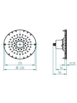 Прожектор донный 16/4 Power LED 3.0, 24В DC, круг 230 мм, V4A, монох. 3000K, 5 м каб. 2x1,5 мм2, BZ Прожектор донный 16/4 Power LED 3.0, 24В DC, круг 230 мм, V4A, монох. 3000K, 5 м каб. 2x1,5 мм2, BZ