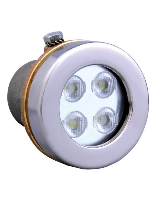 Прож. Power LED, 4x3Вт, 12В DC, 50°, круг 72мм, накл. с контраг., V4A, RGB, 5 м 2x0,75мм2, RG