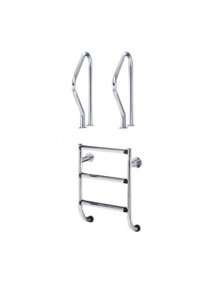 Лестница SP 2 ступени LUXE с поручнями AISI 304 42х1,2мм