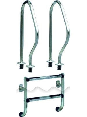 Лестница MU 2 ступени LUXE AISI 304 узкий борт 42х1,2мм Лестница MU 2 ступени LUXE AISI 304 узкий борт 42х1,2мм