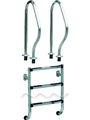 Лестница MU 3 ступени LUXE AISI 304 узкий борт 42х1,2мм Лестница MU 3 ступени LUXE AISI 304 узкий борт 42х1,2мм