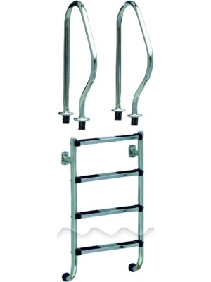 Лестница MU 4 ступени LUXE AISI 304 узкий борт 42х1,2мм Лестница MU 4 ступени LUXE AISI 304 узкий борт 42х1,2мм